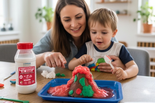 activité manuelle d’une mère et de son enfant