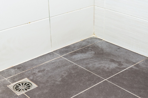 Douche entartrée et joints sales