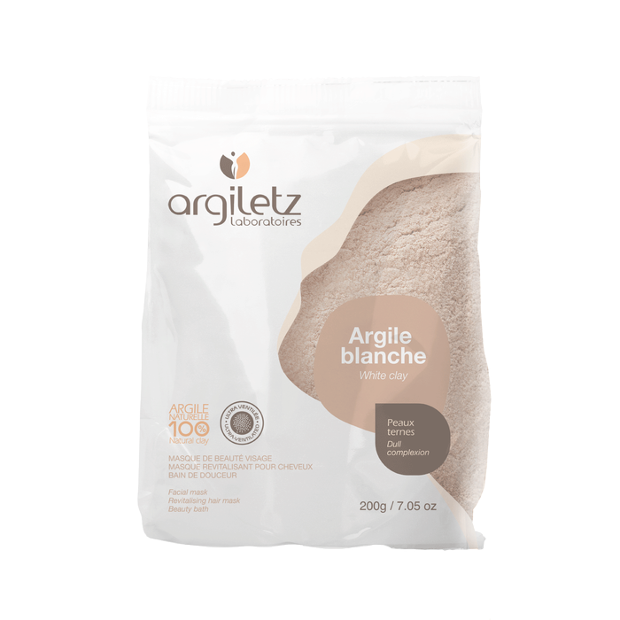 Argile Blanche Kaolinite ultra-ventillée - Laboratoire Argiletz - 200 g