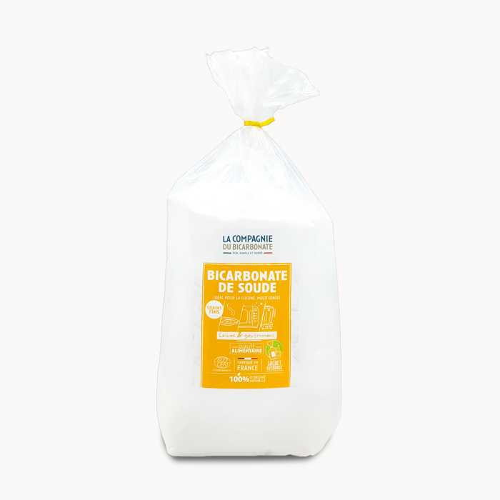 Bicarbonate alimentaire grains fins - Sac Open-up 3 kg - Ecocert