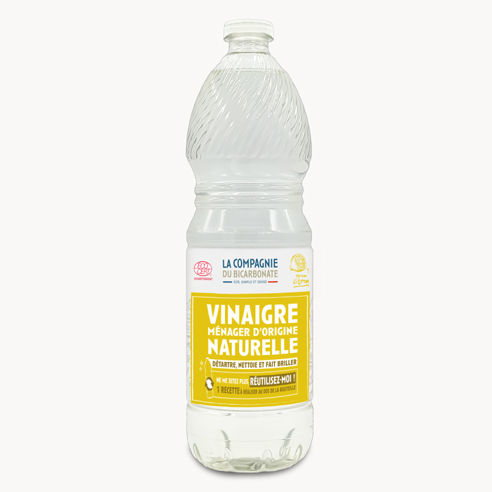 Vinaigre blanc français d'origine naturelle concentré - Arôme citron - 1 litre