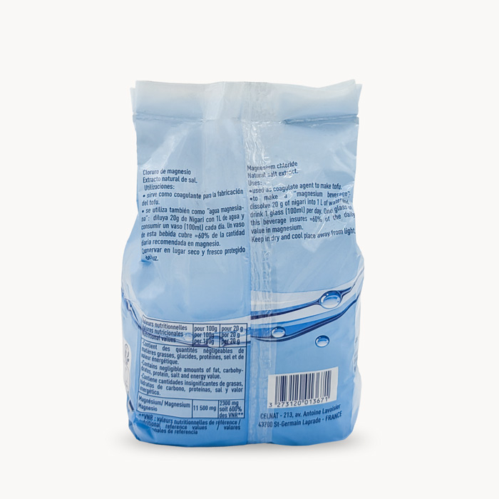 sachet de nigaris de 1kg - verso