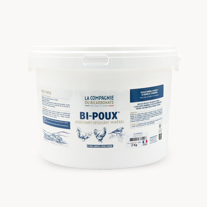 Bi-Poux: poudre dessicante d'hygiène pour le contrôle du pH et de l'hygrométrie