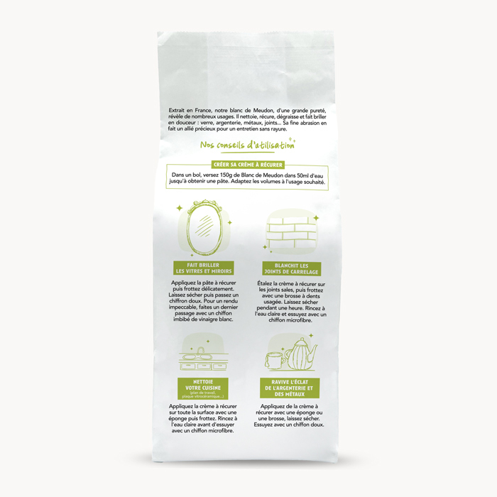 Sachet kraft 1kg de Blanc de Meudon