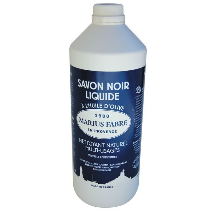 Savon noir liquide Marius Fabre à l'huile d'olive pour tout nettoyer et protéger le jardin (utilisable en agriculture biologique)
