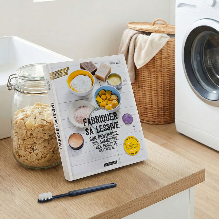 Livre "Fabriquer sa lessive, son dentifrice, son shampoing, ses produits d'entretien..." par Régine Quéva - Page de couverture 