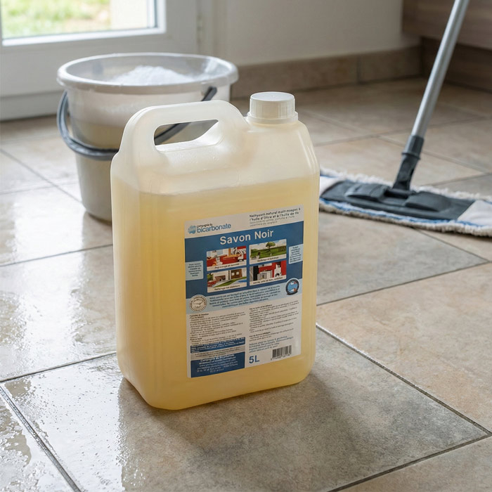 Savon Noir 5 litres Compagnie du Bicarbonate utilisé pour laver le sol