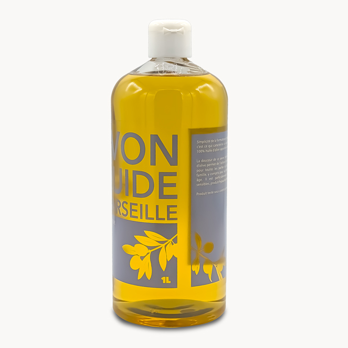 savon liquide de Marseille neutre 1L vu de côté