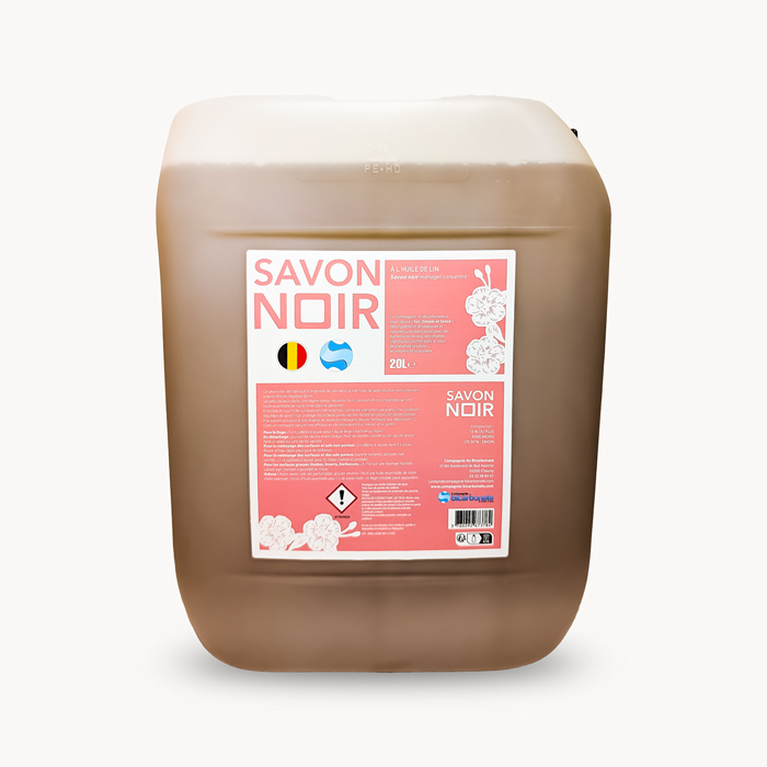 Bidon de savon noir liquide 20L -de face