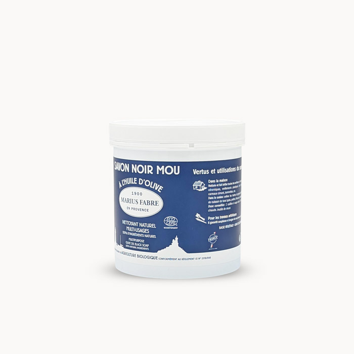Savon noir Pâte Marius Fabre à l'huile d'olive pour tout nettoyer et protéger le jardin (utilisable en agriculture biologique)