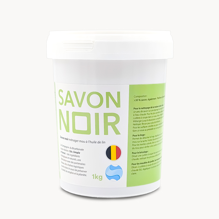 Savon noir mou 1kg vu de côté