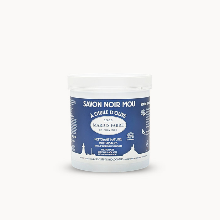 Savon noir Pâte Marius Fabre à l'huile d'olive pour tout nettoyer et protéger le jardin (utilisable en agriculture biologique)