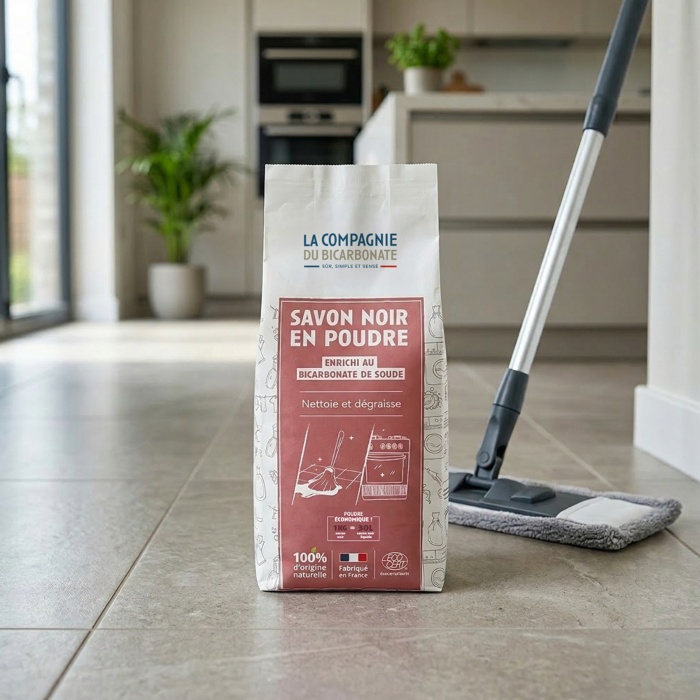 Savon noir en poudre, le produit parfait pour le nettoyage des sols
