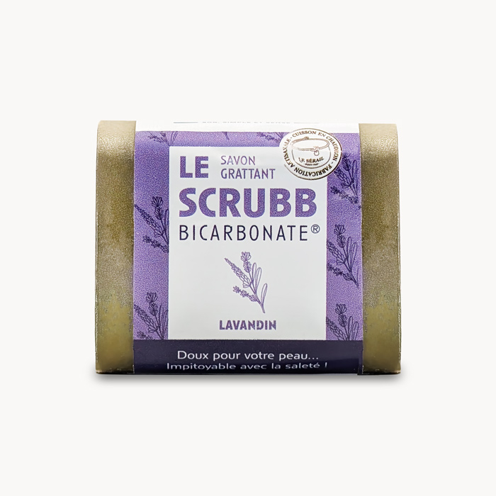 Savon grattant, Le scrubb bicarbonate lavandin - 100g.