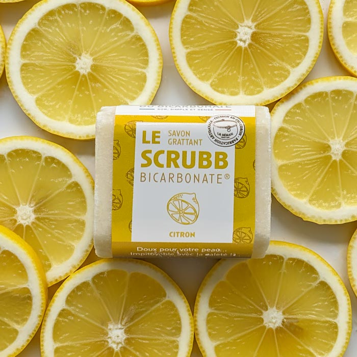 &quot;LE SCRUBB&quot; Savon Cuisine-Brico-jardin Huile Essentielle CITRON