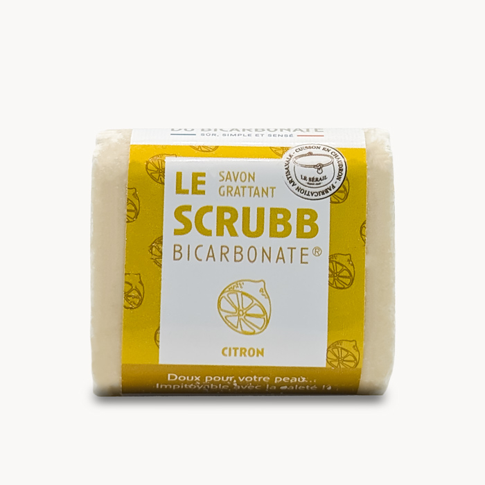 Savon grattant, Le scrubb bicarbonate citron - 100g.