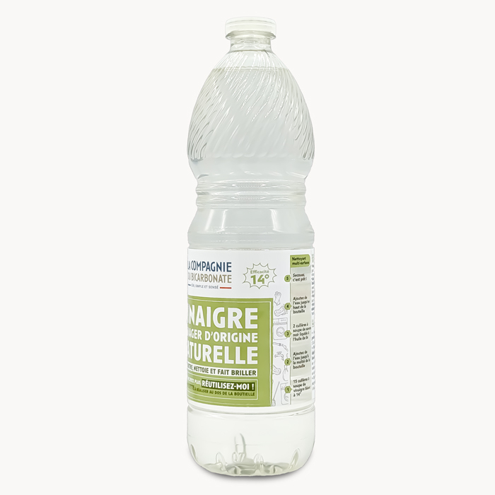 vinaigre blanc ménager 14° 1L  vu de côté