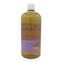 Savon de Marseille liquide à l’huile essentielle de Lavandin - bouteille de 1 litre