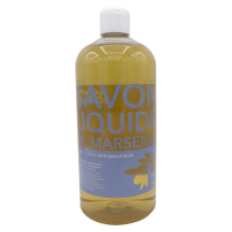 Bouteille de Savon de Marseille liquide à l'huile d'olive sans parfum - 1L