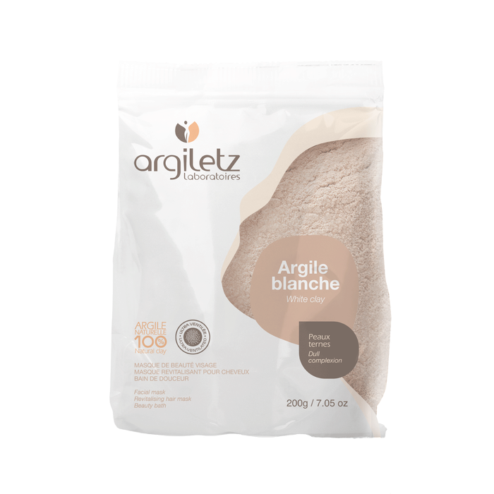 Argile Blanche Kaolinite ultra-ventillée - Laboratoire Argiletz - 200 g