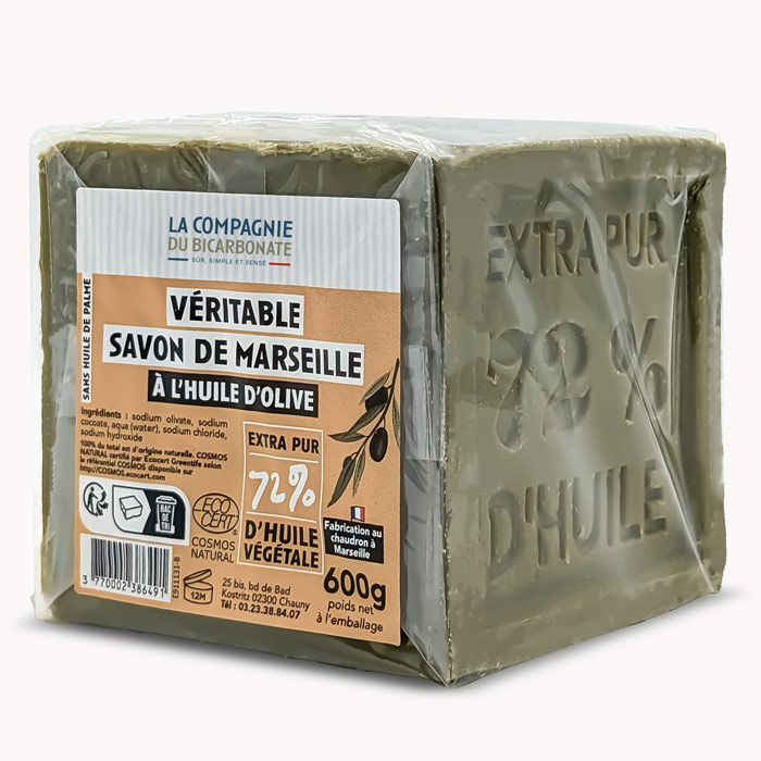 Savon de Marseille SANS HUILE DE PALME - 600 g