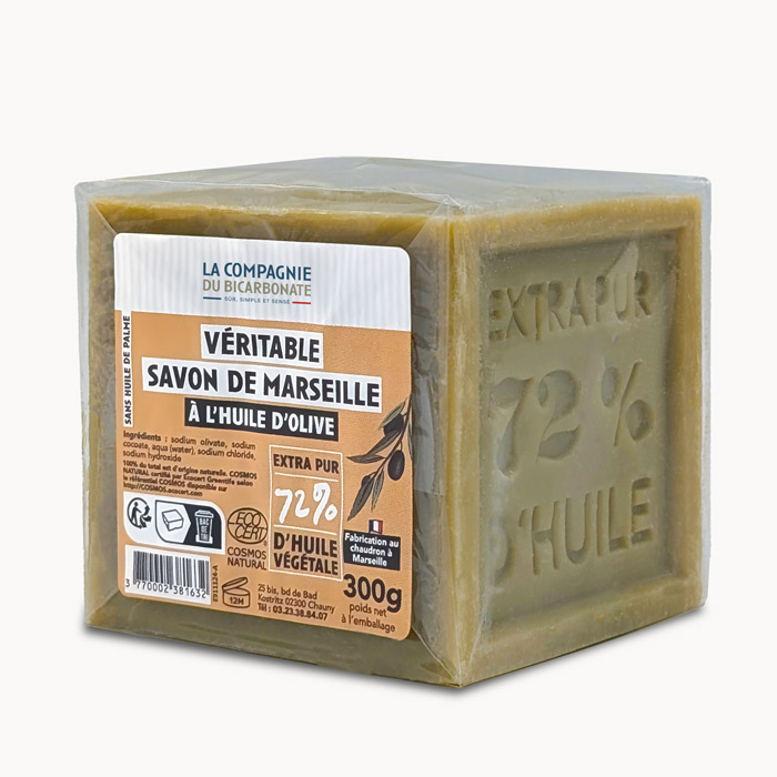 Savon de Marseille SANS HUILE DE PALME - 300 g
