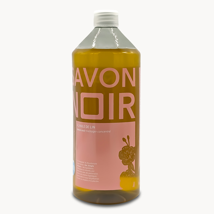 Savon noir 100% à l'huile de lin 1L