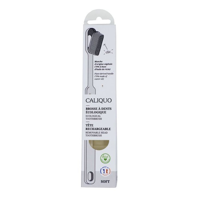brosse à dents caliquo dans un emballage en carton