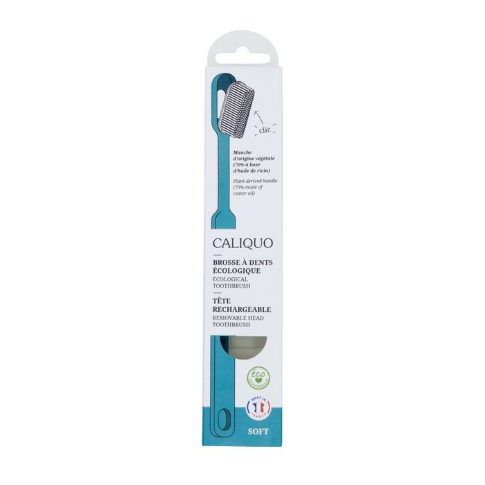 brosse à dents caliquo dans un emballage en carton