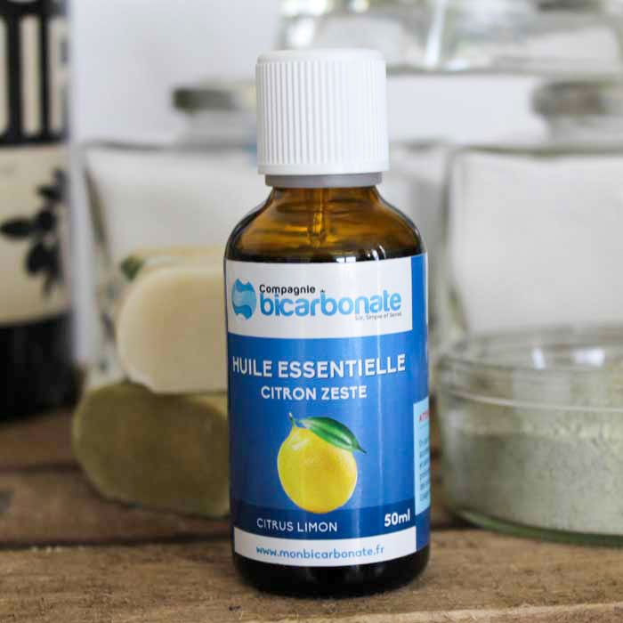 Notre flacon d'huile essentielle au zeste de citron