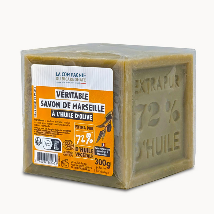 savon de Marseille 300g vu de côté