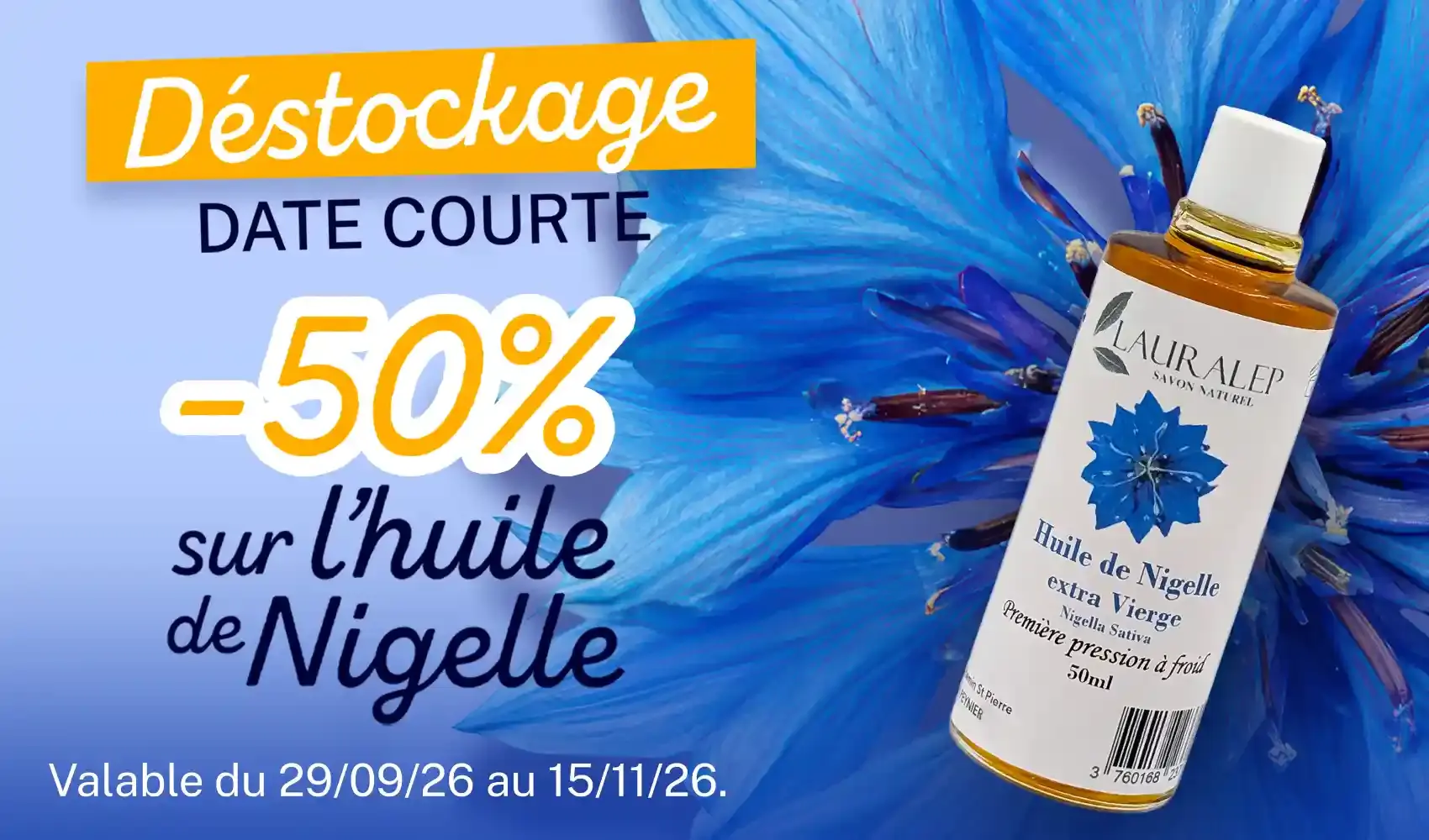 Découvrez notre huile de Nigelle - 50ml