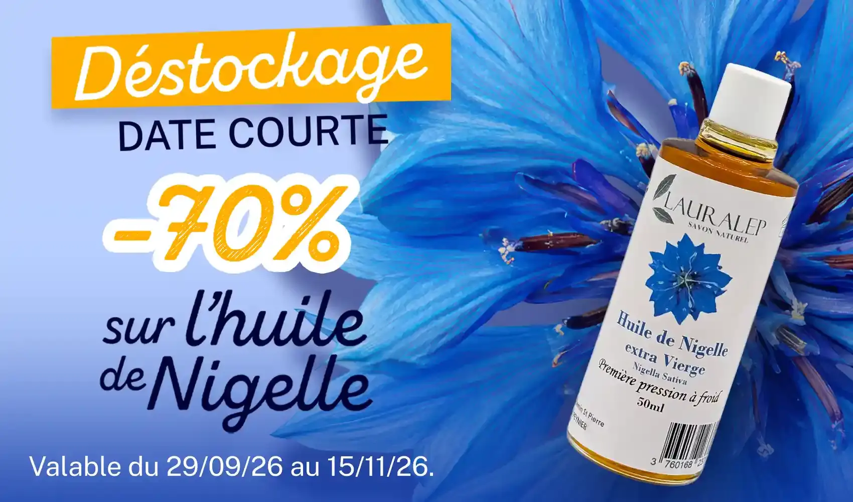 Découvrez notre huile de Nigelle - 50ml