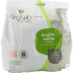 Argile verte surfine Argiletz 1kg