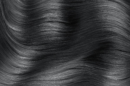 cheveux bruns avec des reflets argentés