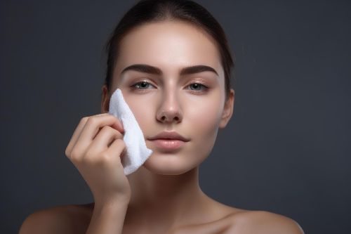 Démaquillage femme avec coton bio