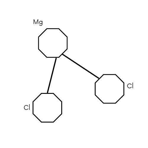 Structure moléculaire du chlorure de magnésium