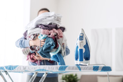 pile de linge à repasser