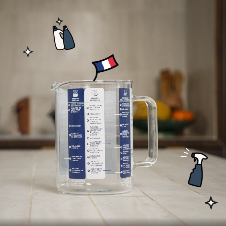 Verre doseur pommes vintage - Arts de la table