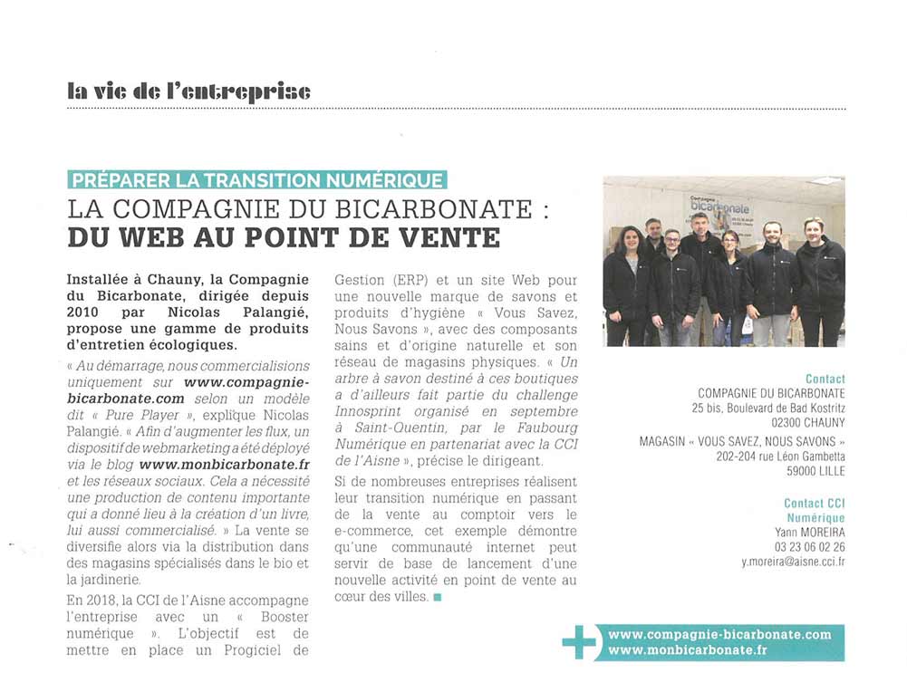 "La Compagnie du Bicarbonate : du web au point de vente" éco.02 #49 décembre 2018